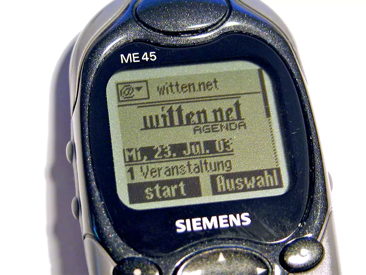 Wireless Application Protocol (WAP) wurde für Homepage für Handys genutzt. witten.net-Homepage im Jahr 2003 (Foto: Marek Schirmer)