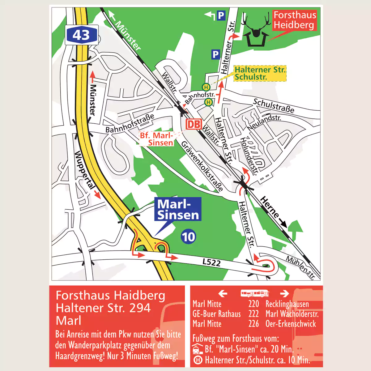 Anfahrtskarten (Grafik: Marek Schirmer)