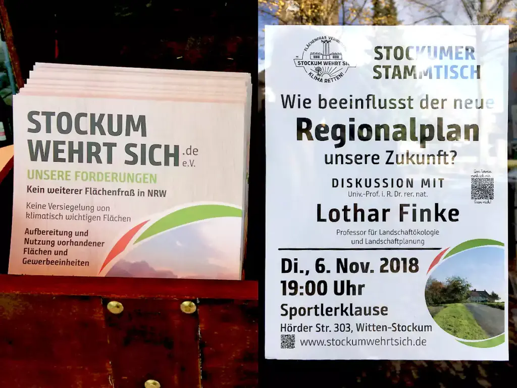 Stockum wehrt sich e.V. - Flyer und Plakat.