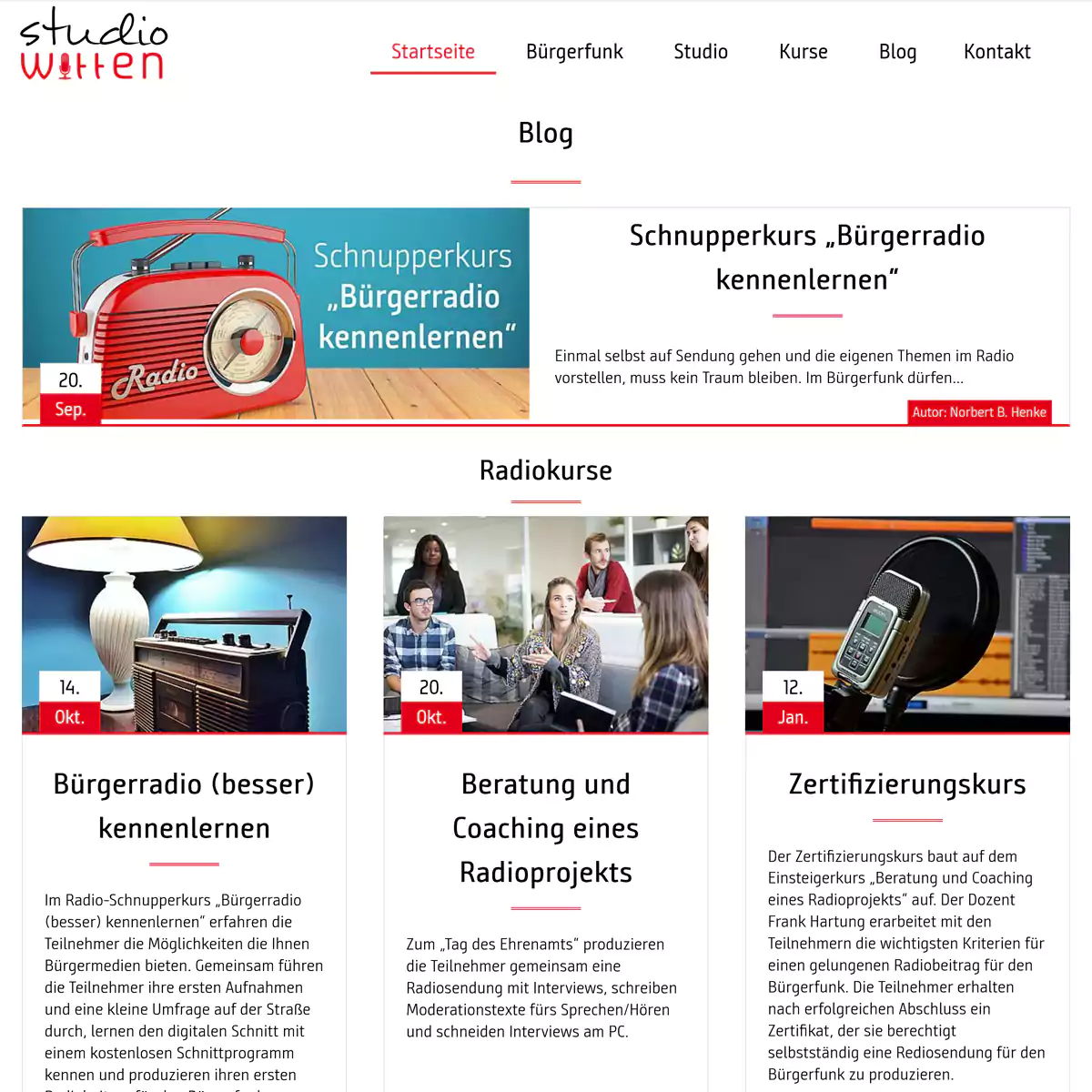 Studio Witten Homepage